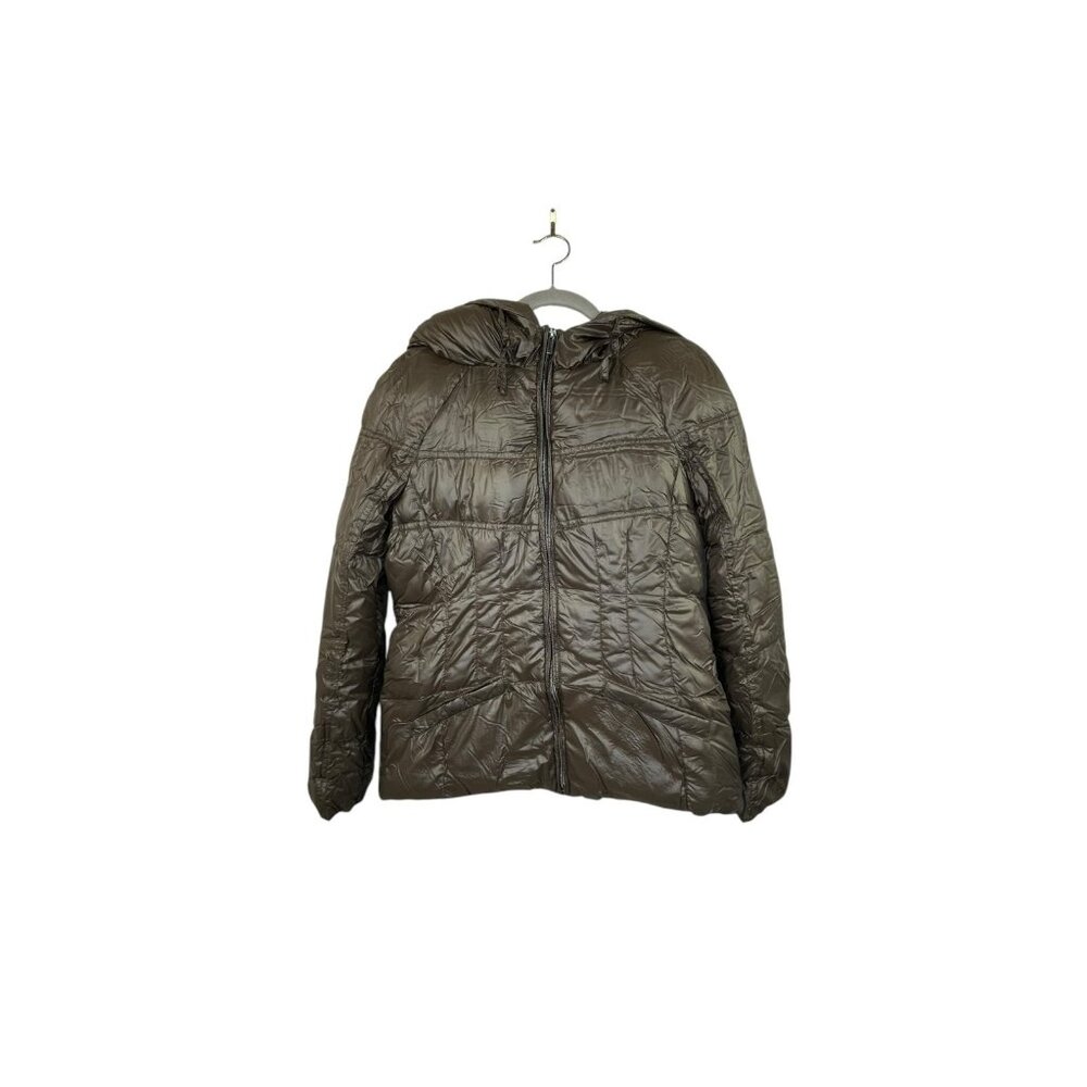 Bcbgmaxazria Down Packable Puffer Jacket Brown Wo… - image 1